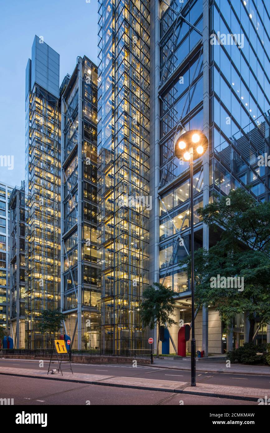 Oblique view of north elevation showing transparency of the building