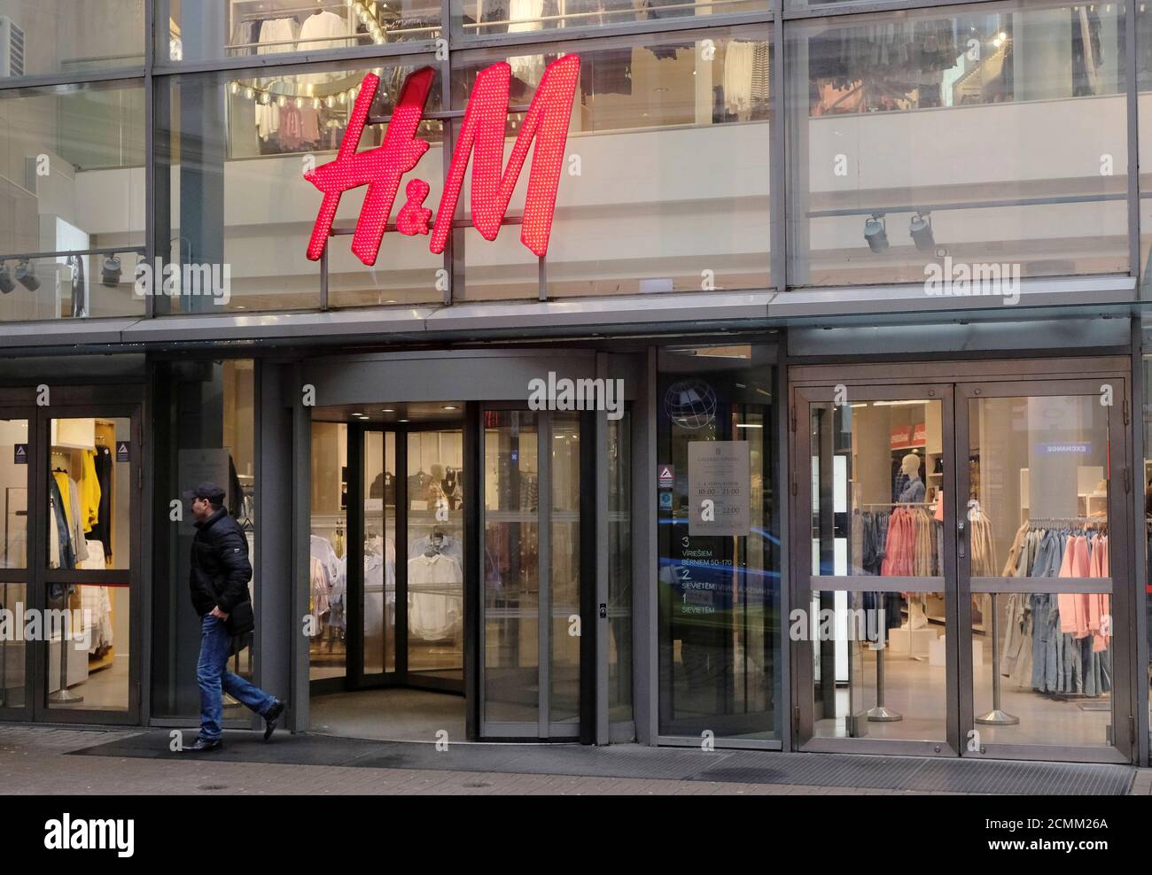A man leaves H&M shop in Riga, Latvia January 30, 2020. REUTERS/Ints  Kalnins Stock Photo - Alamy