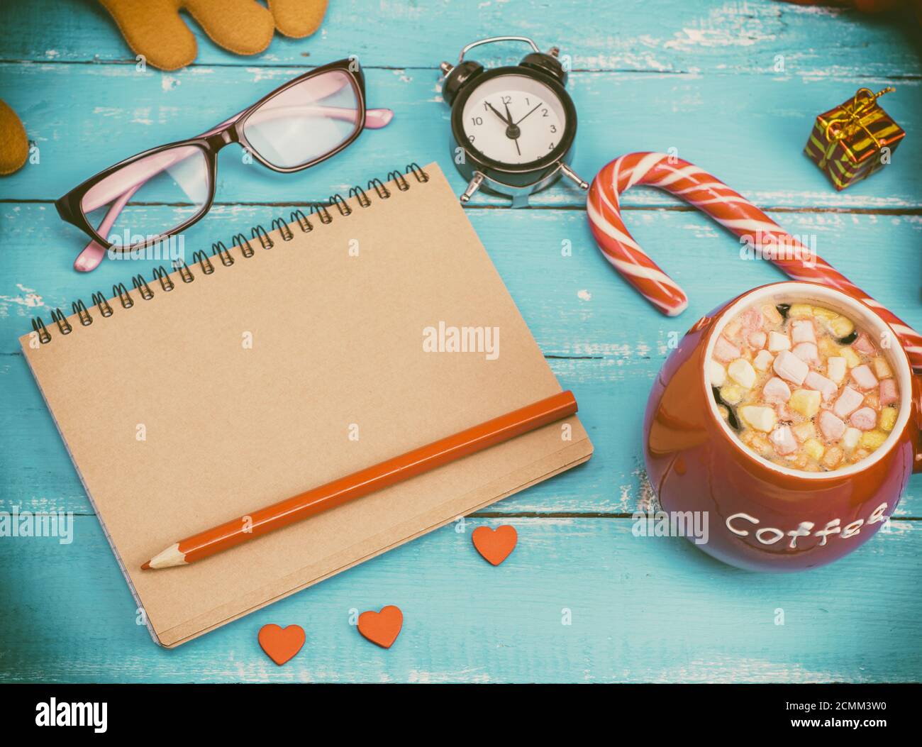 empty paper notebook Stock Photo
