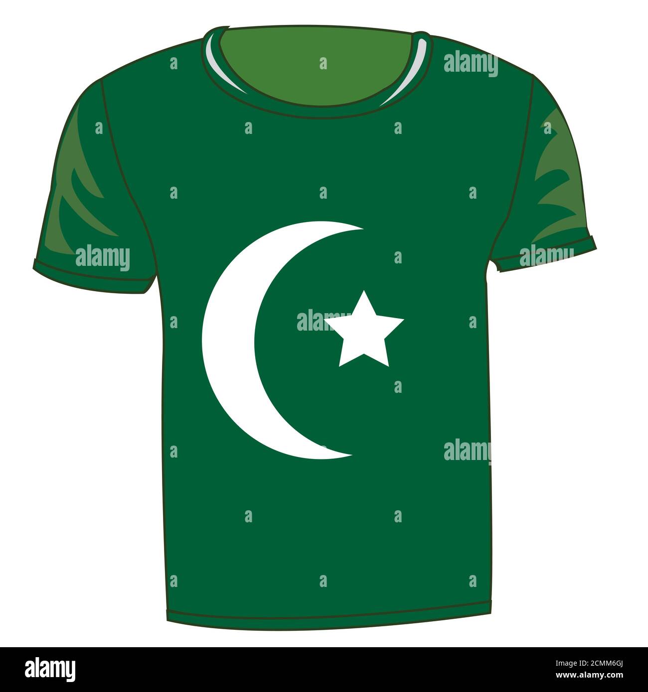 T-shirt with flag of the pakistan Stock Photo