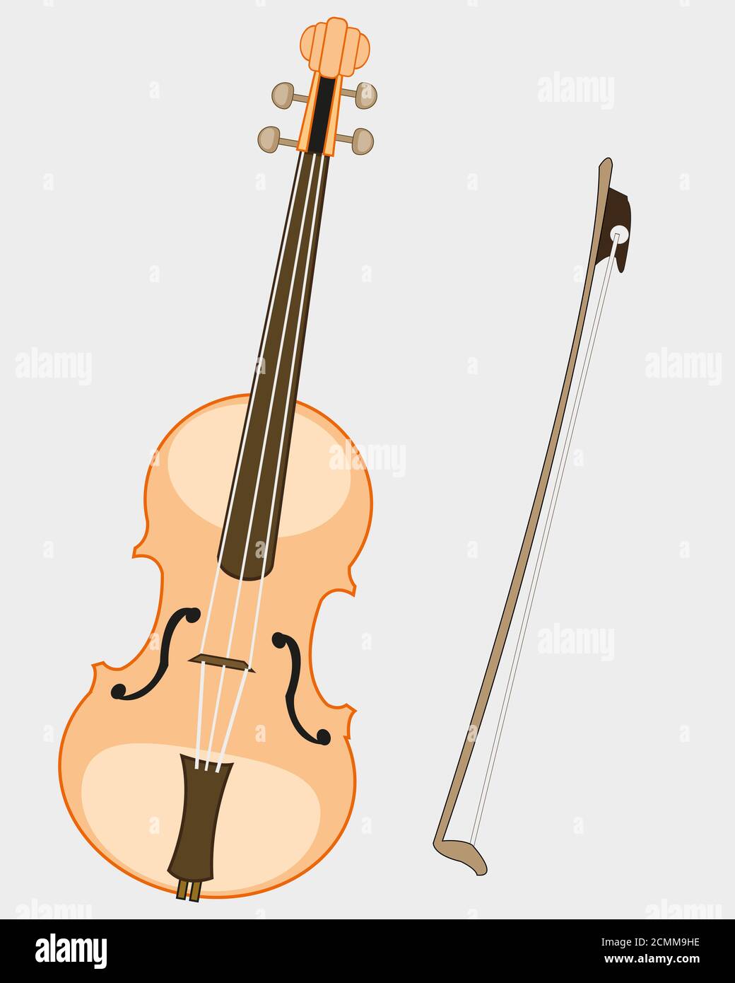 Music instrument violin and joining Stock Photo