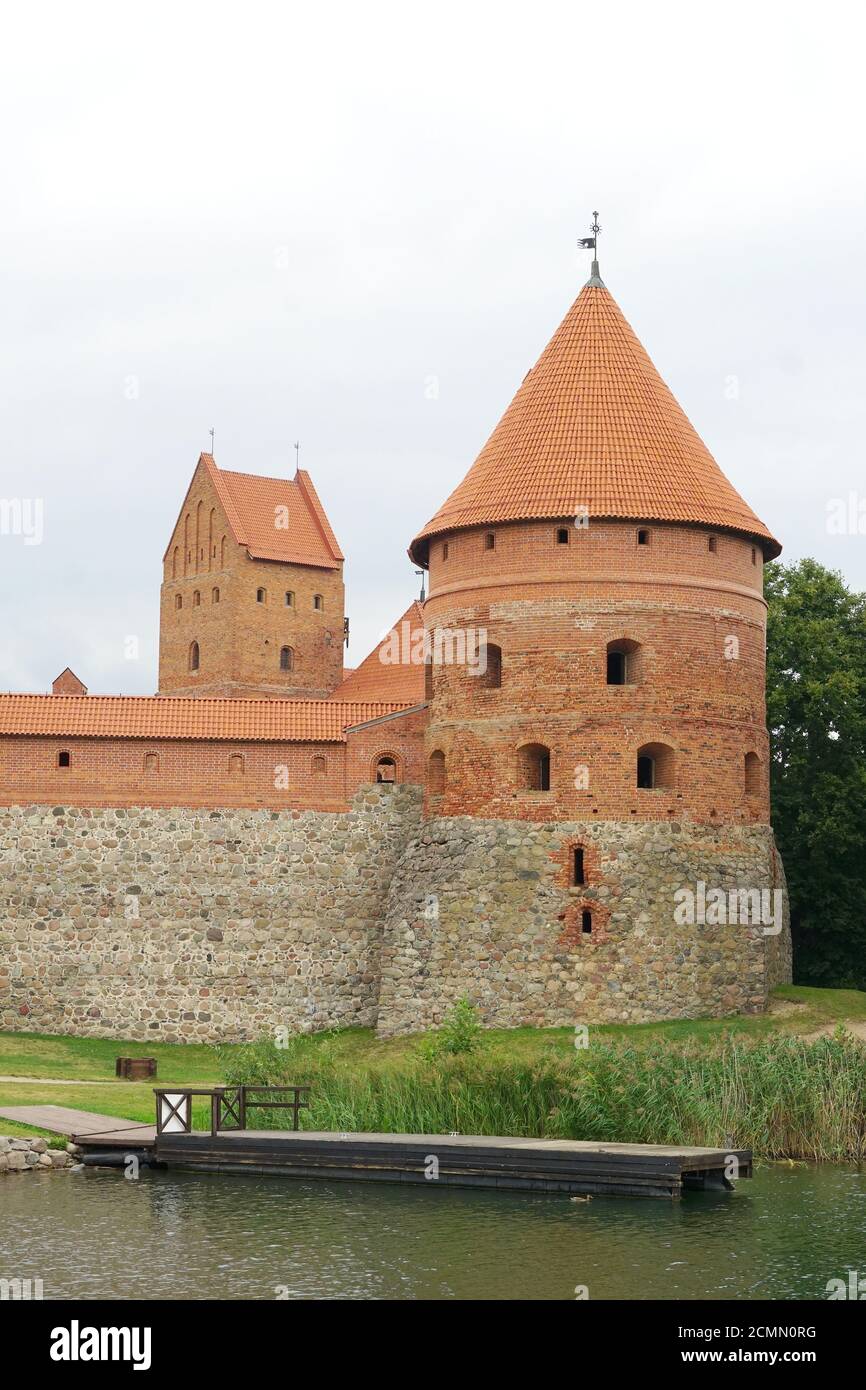 Trakai Island Castle, Trakų salos pilis, Trakai, Lithuania, Europe Stock Photo