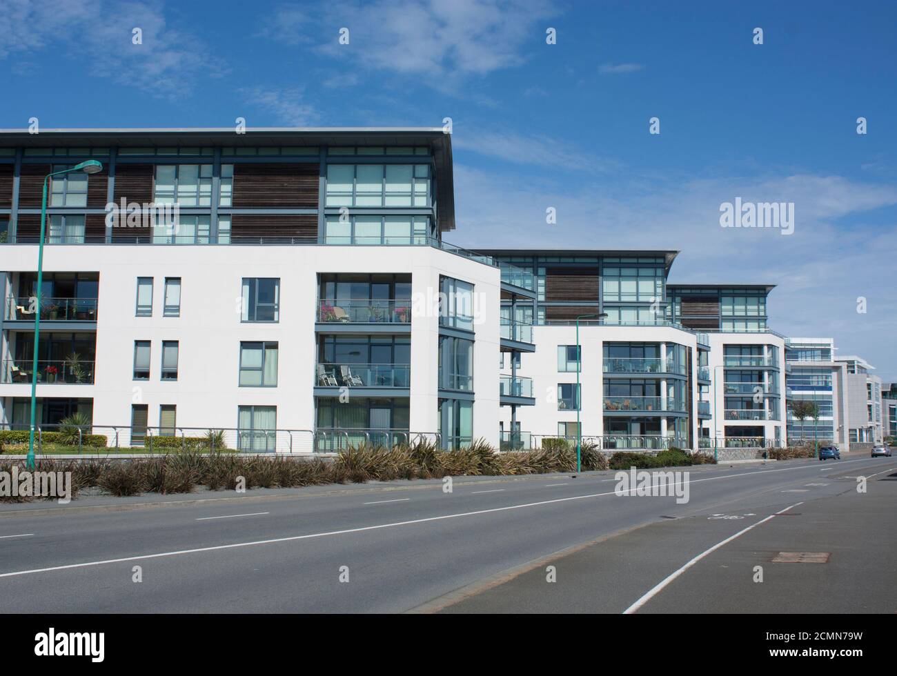 Channel Islands. Guernsey. St Peter Port. Vue du Godfrey apartments
