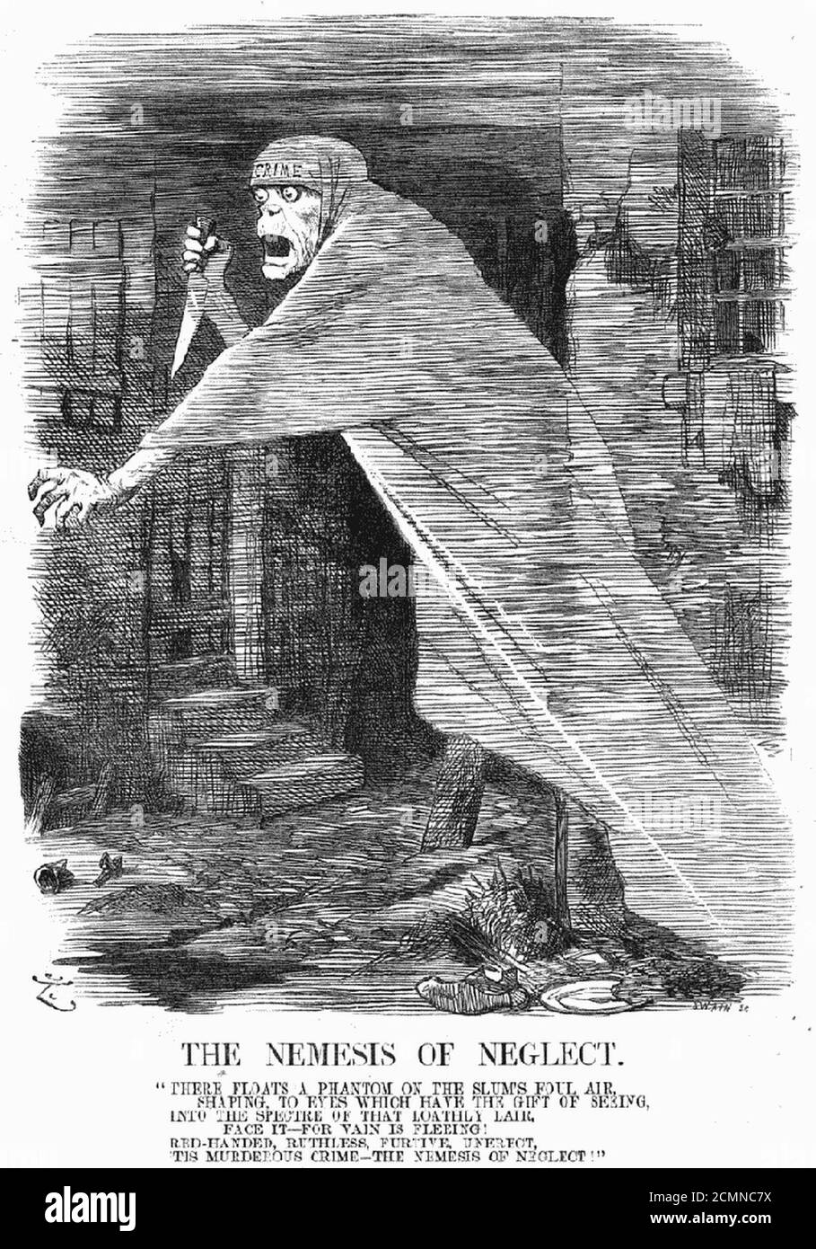 John Tenniel - Punch - Ripper cartoon. Stock Photo