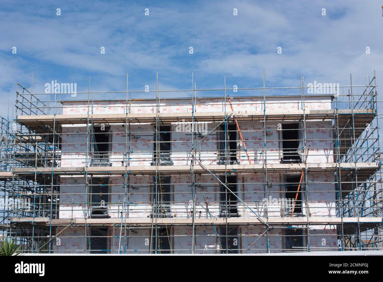 Channel Islands. Guernsey. Admiral Park. Construction site. New Premier Inn building. Stock Photo
