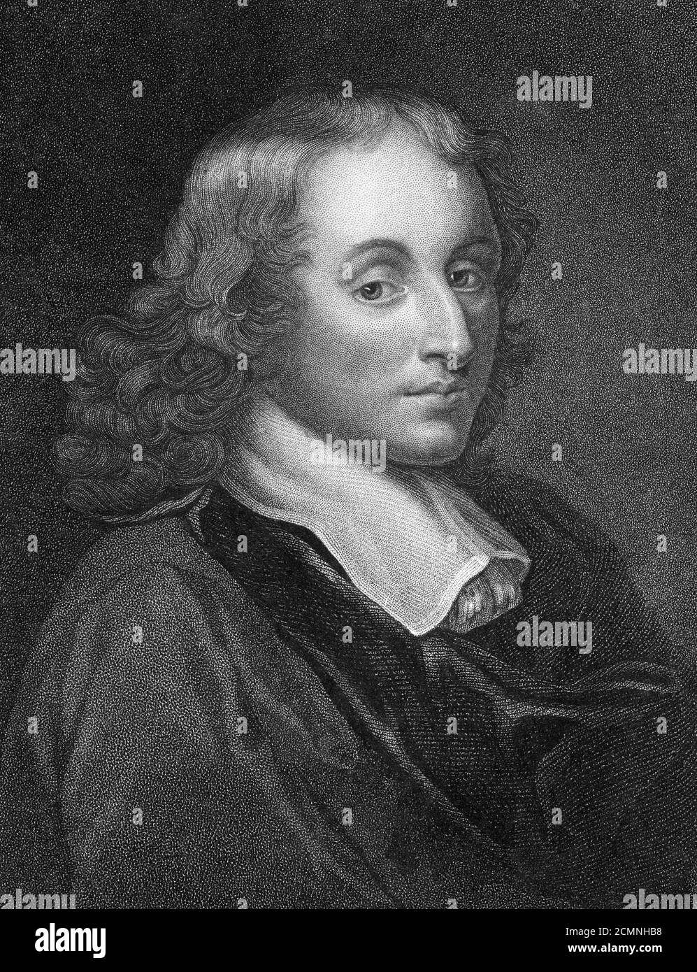 Blaise Pascal (1623-1662). Portrait of the French mathematician and ...