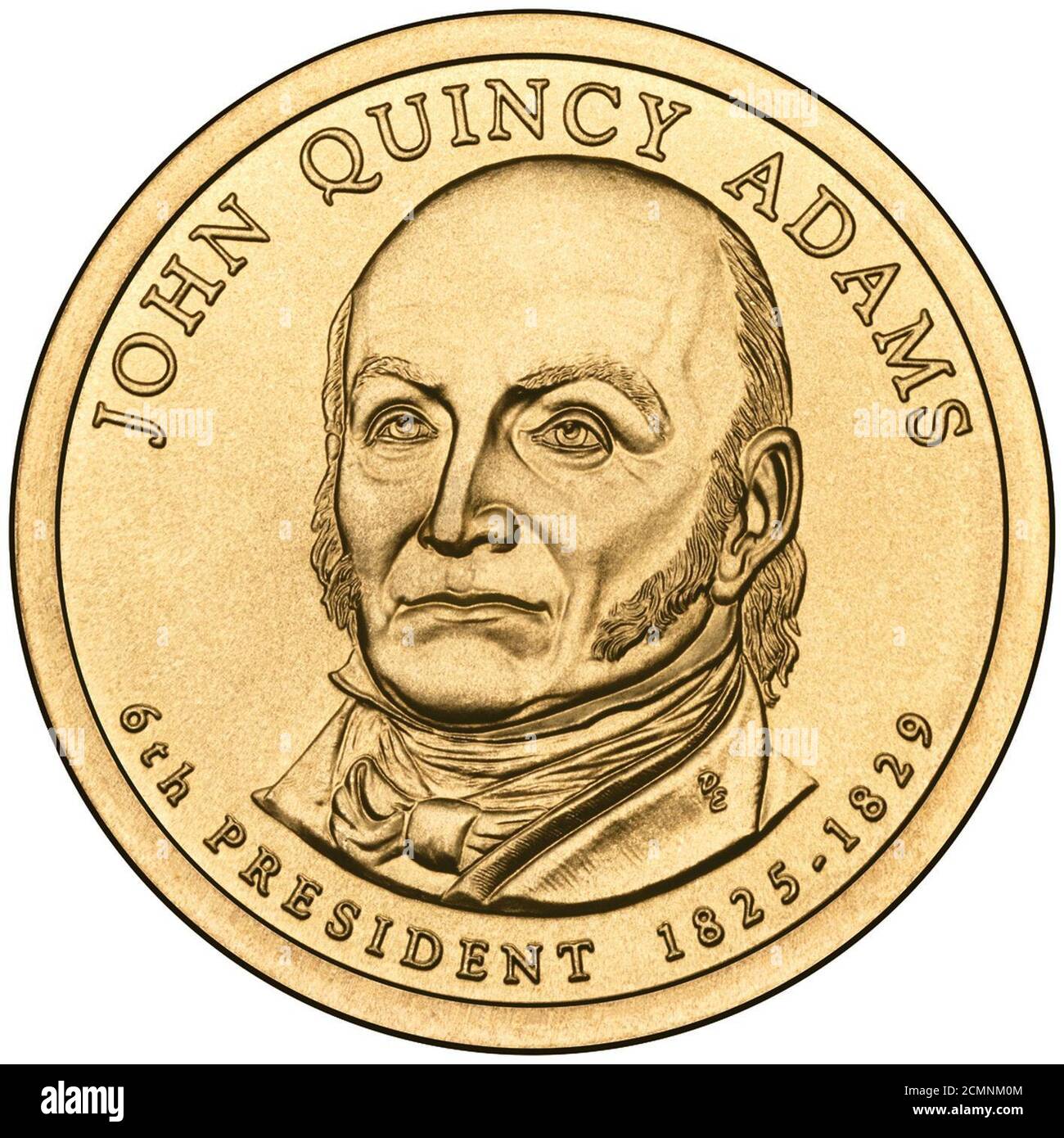 John Quincy Adams Presidential $1 Coin obverse Stock Photo - Alamy