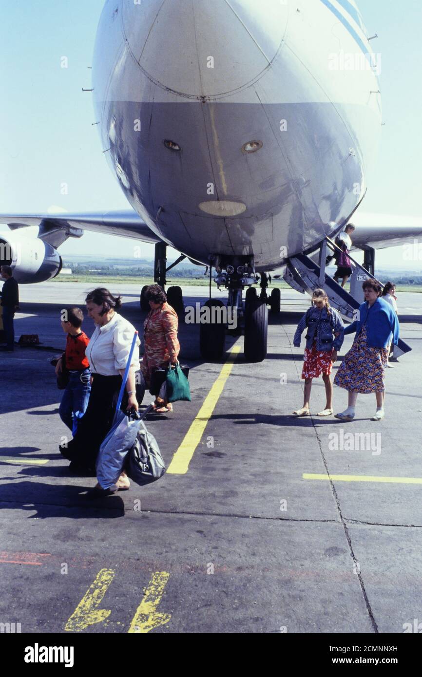 Minvody airport , Caucasus, Russia, 1992 Stock Photo