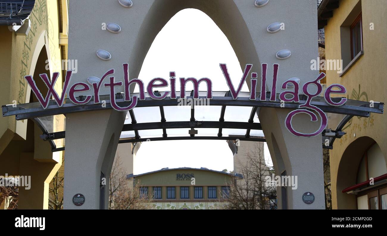 An entrance to the shopping mall "Wertheim Village" outlet center is  pictured in Wertheim, Germany, March 30, 2017. REUTERS/Kai Pfaffenbach  Stock Photo - Alamy
