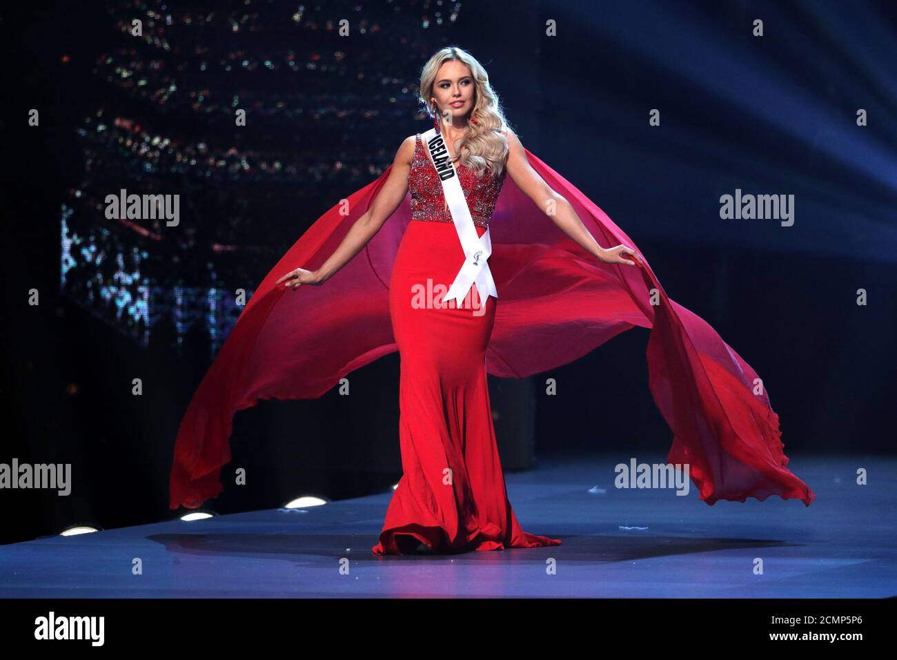 Miss Iceland Katrin Lea Elenudottir In Her Evening Gown During The Miss