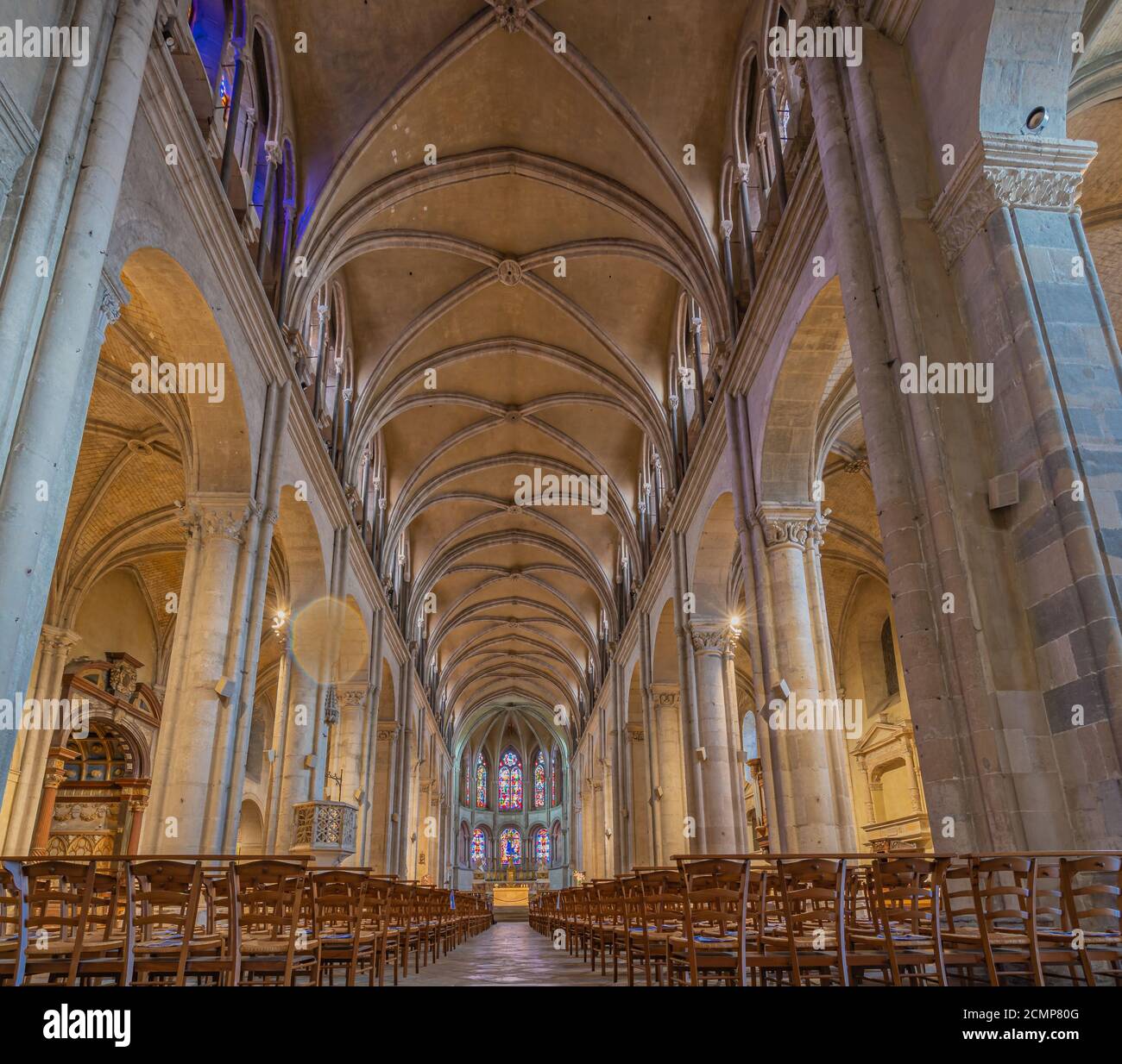 besan-on-france-08-30-2020-interior-of-saint-jean-cathedral-stock