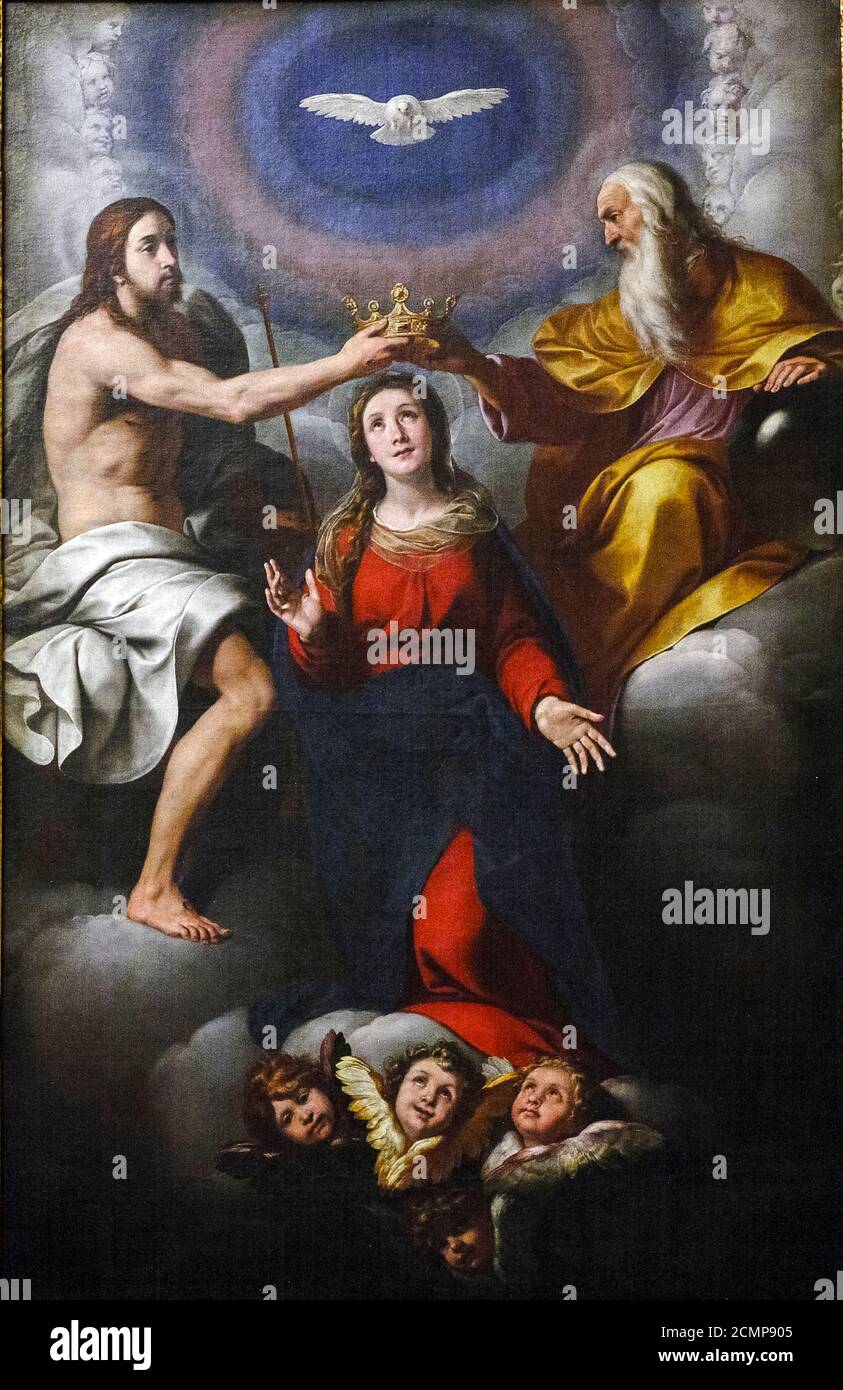 Italy Emilia Romagna Modena: Estense Gallery -  Coronation of the Virgin by Daniele Crespi 1623 Stock Photo