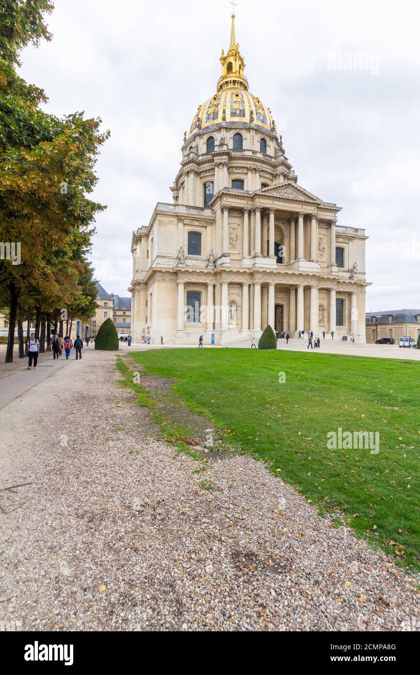 Facade of the Dome des Invalides Stock Photo - Alamy