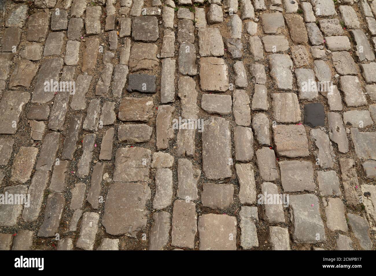 Abstract background of old cobblestone pavement Stock Photo - Alamy