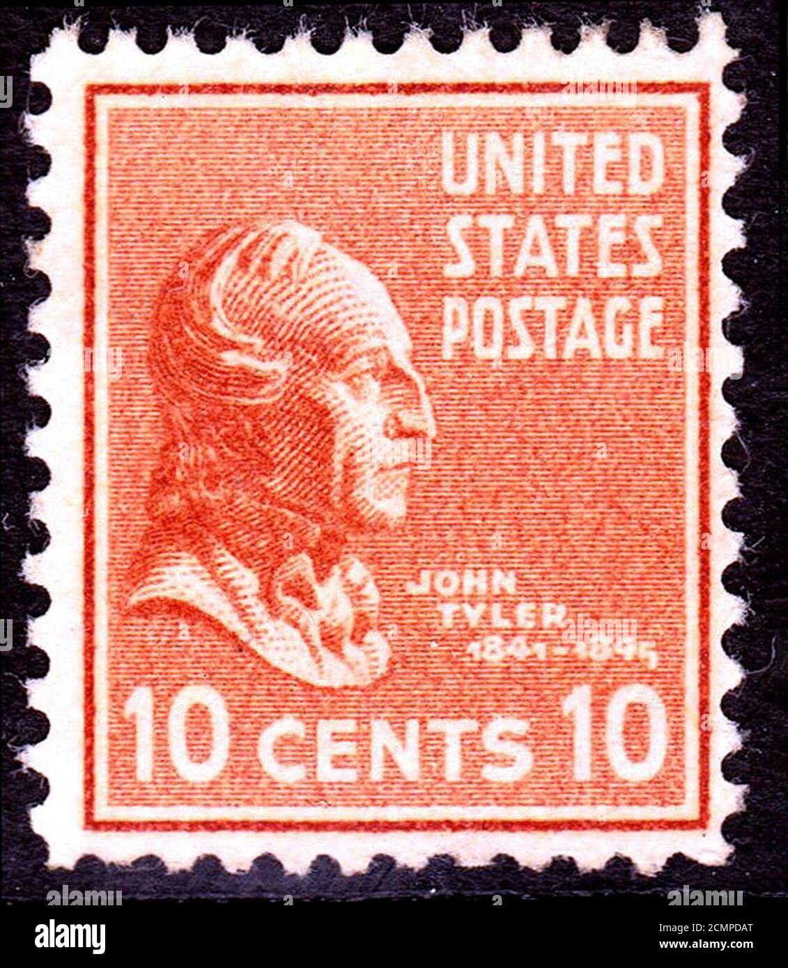 John Tyler 1938 Issue-10c. Stock Photo