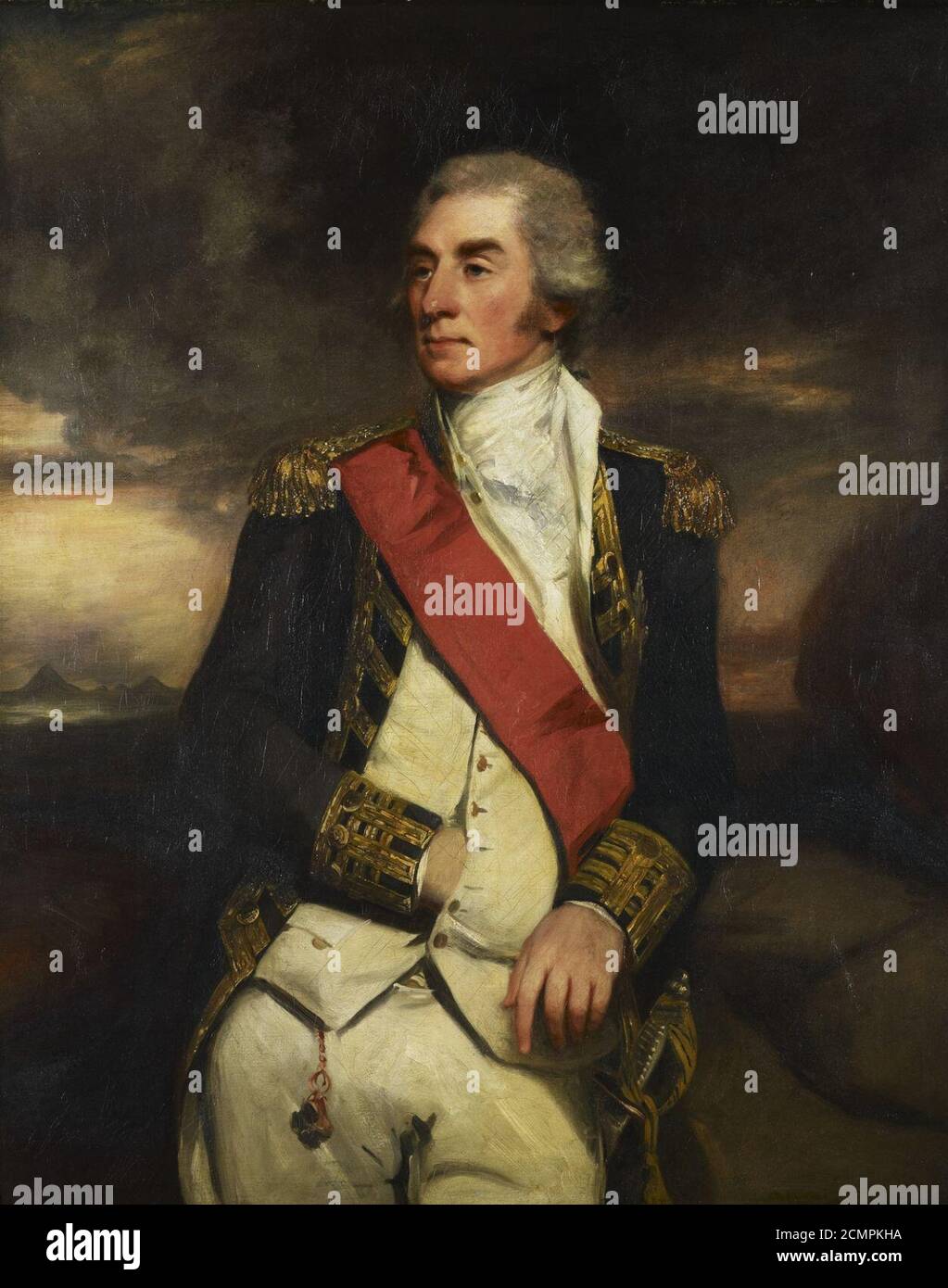 John Hoppner (1758-1810) - George Keith Elphinstone, later Viscount Keith (1746-1823) Stock Photo
