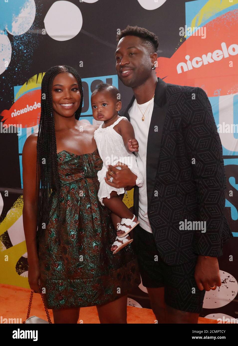 Basketball Player Dwyane Wade His Wife Gabrielle Union And Their Daughter Kaavia Pose Before Nickelodeon S Kids Choice Sports Awards 19 In Santa Monica California U S July 11 19 Reuters Mario Anzuoni Stock Photo Alamy