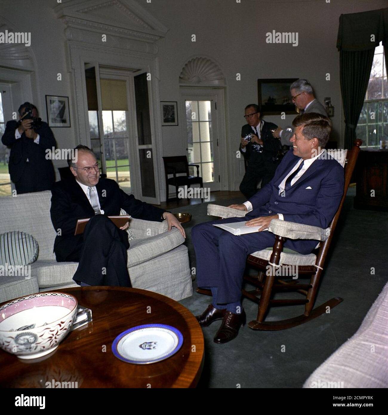 John F. Kennedy, Anatoly Dobrynin. Stock Photo