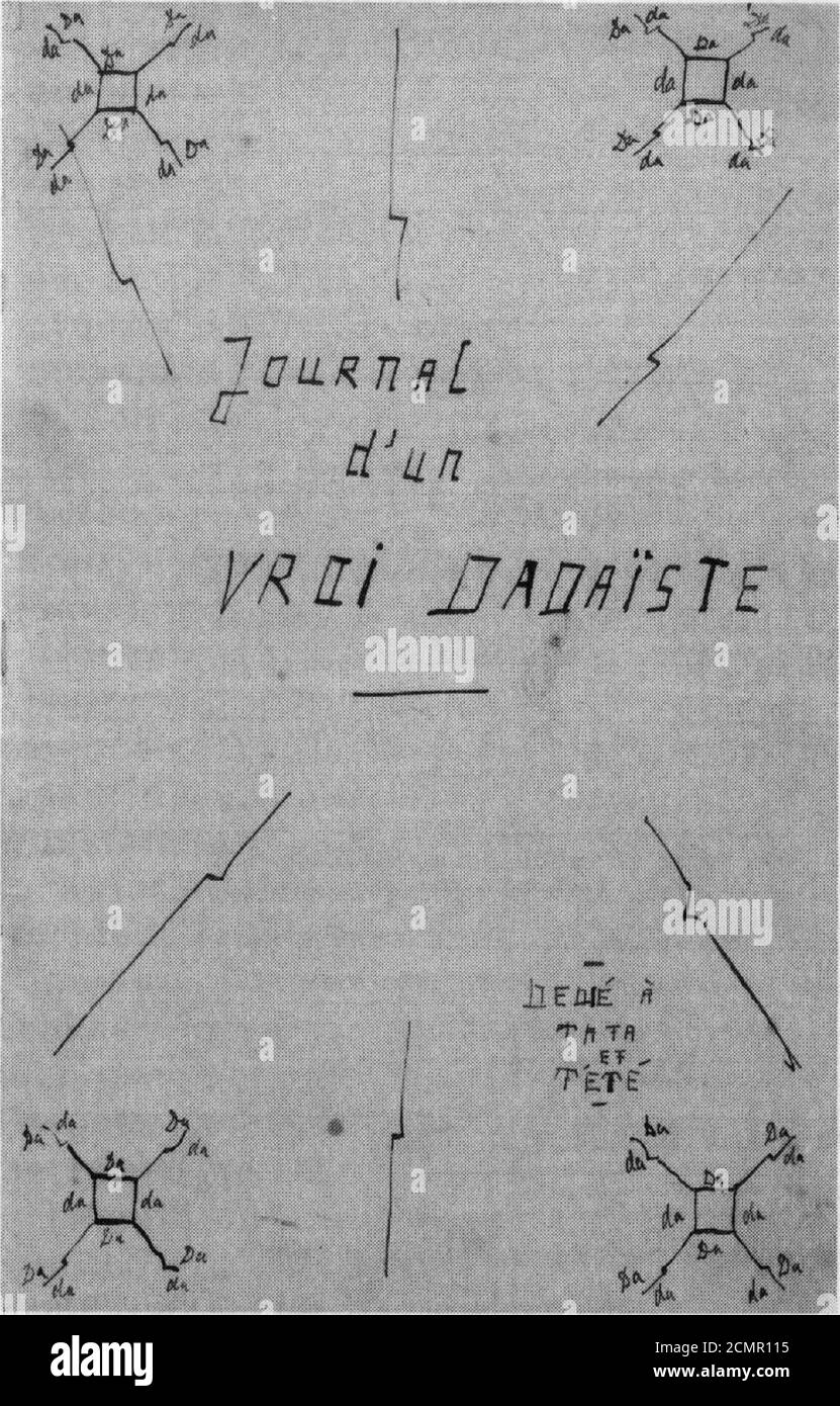 Journal d'un vrai dadaïste 01. Stock Photo