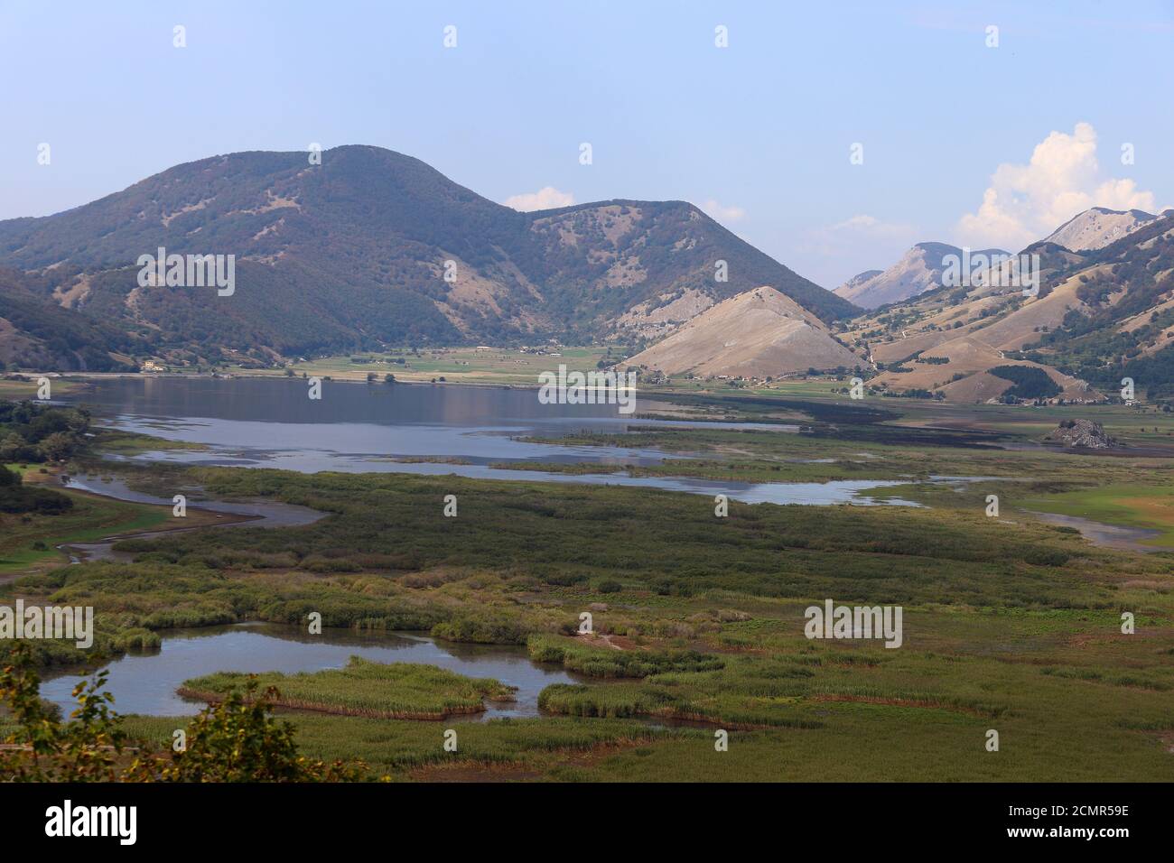 Letino, Italy September 17, 2020 The Letino Lake seen from Miralago