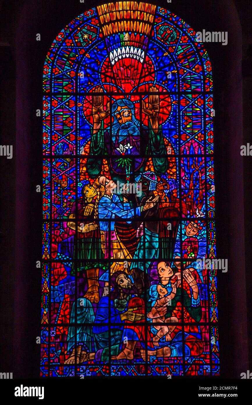 "Peace" Stained glass window by Ervin Bossanyi in the Cathedral
