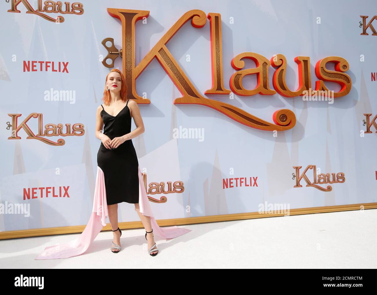 Original song performer Zara Larsson poses at the premiere for the movie 