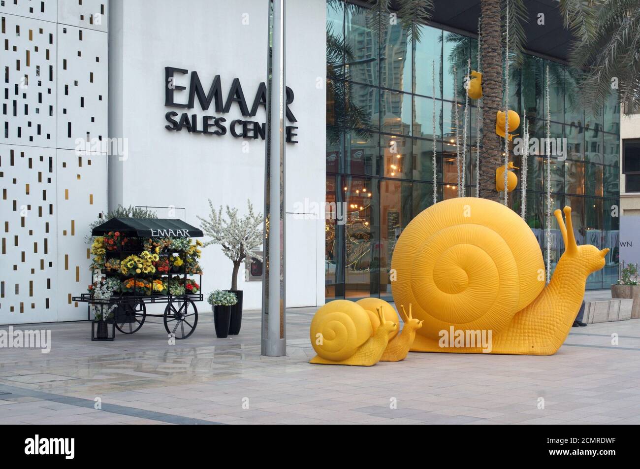 The central entrance to the country's largest shopping  market  Emaar group. Stock Photo