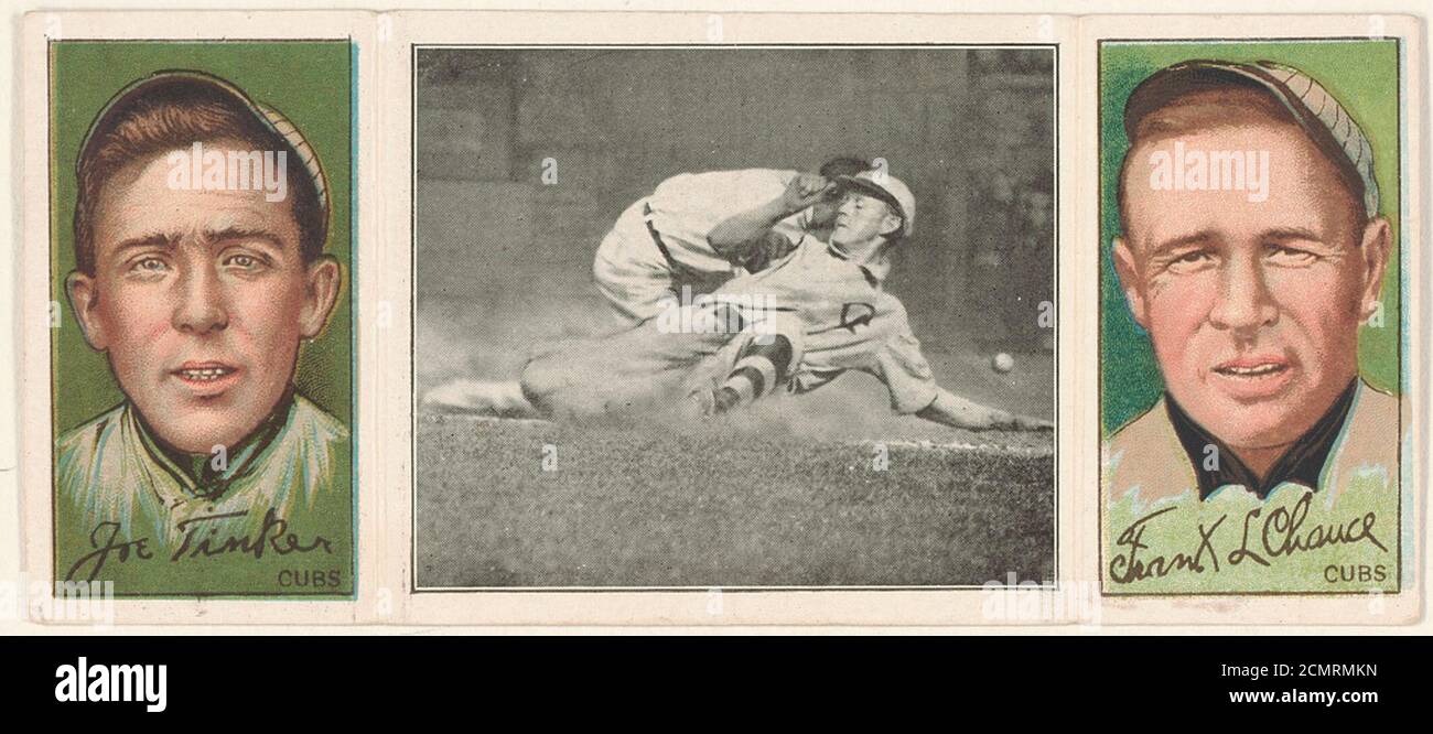 Jos. B. Tinker-Frank L. Chance, Chicago Cubs, baseball card portrait Stock Photo