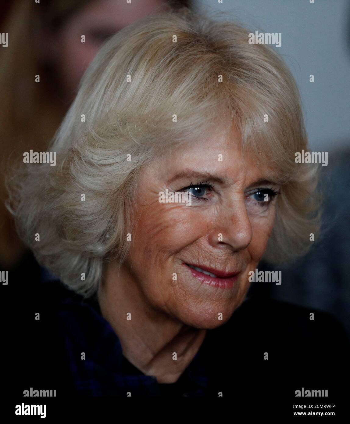 Britain's Camilla Duchess of Cornwall smiles during her visit to The Clink restaurant at Styal Prison in Styal, Britain, January 24, 2018. REUTERS/Phil Noble Stock Photo