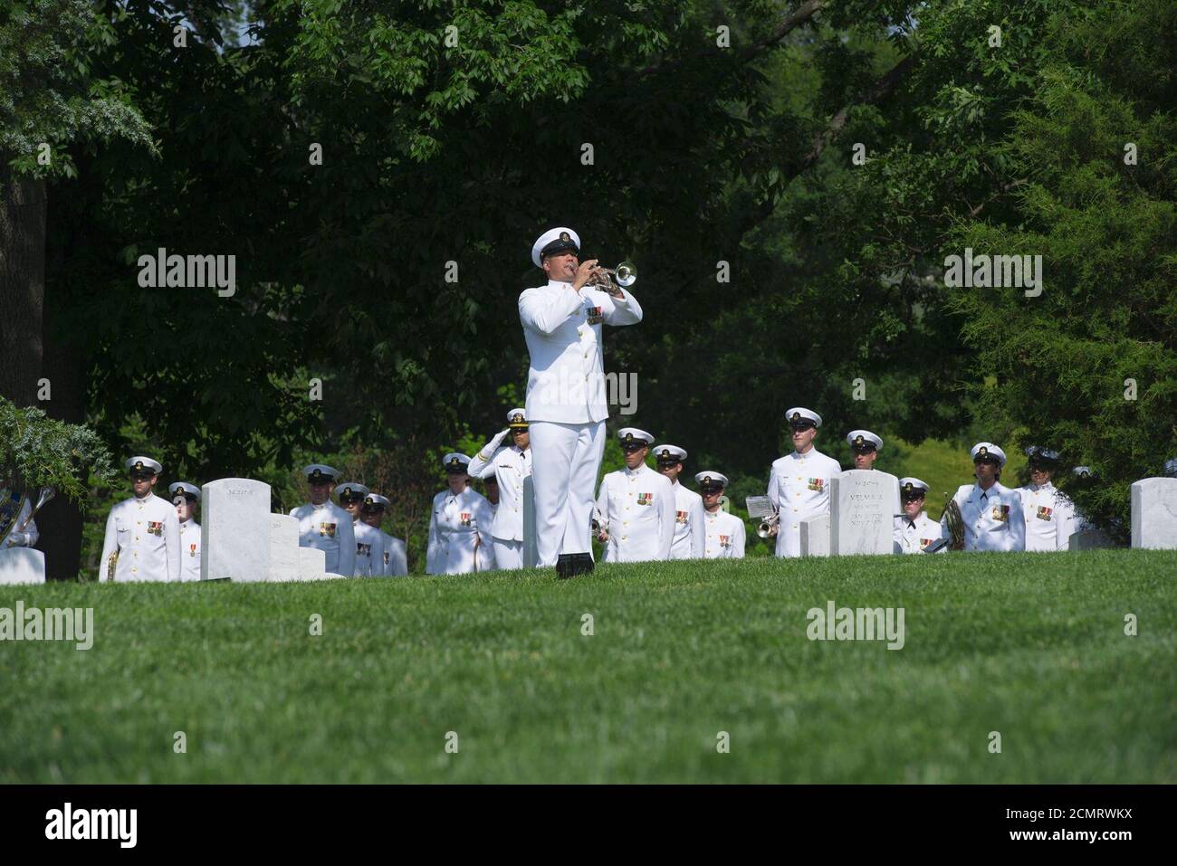 Joint Full Military Honors funeral service of former Secretary of Defense Melvin Laird (34601501872). Stock Photo