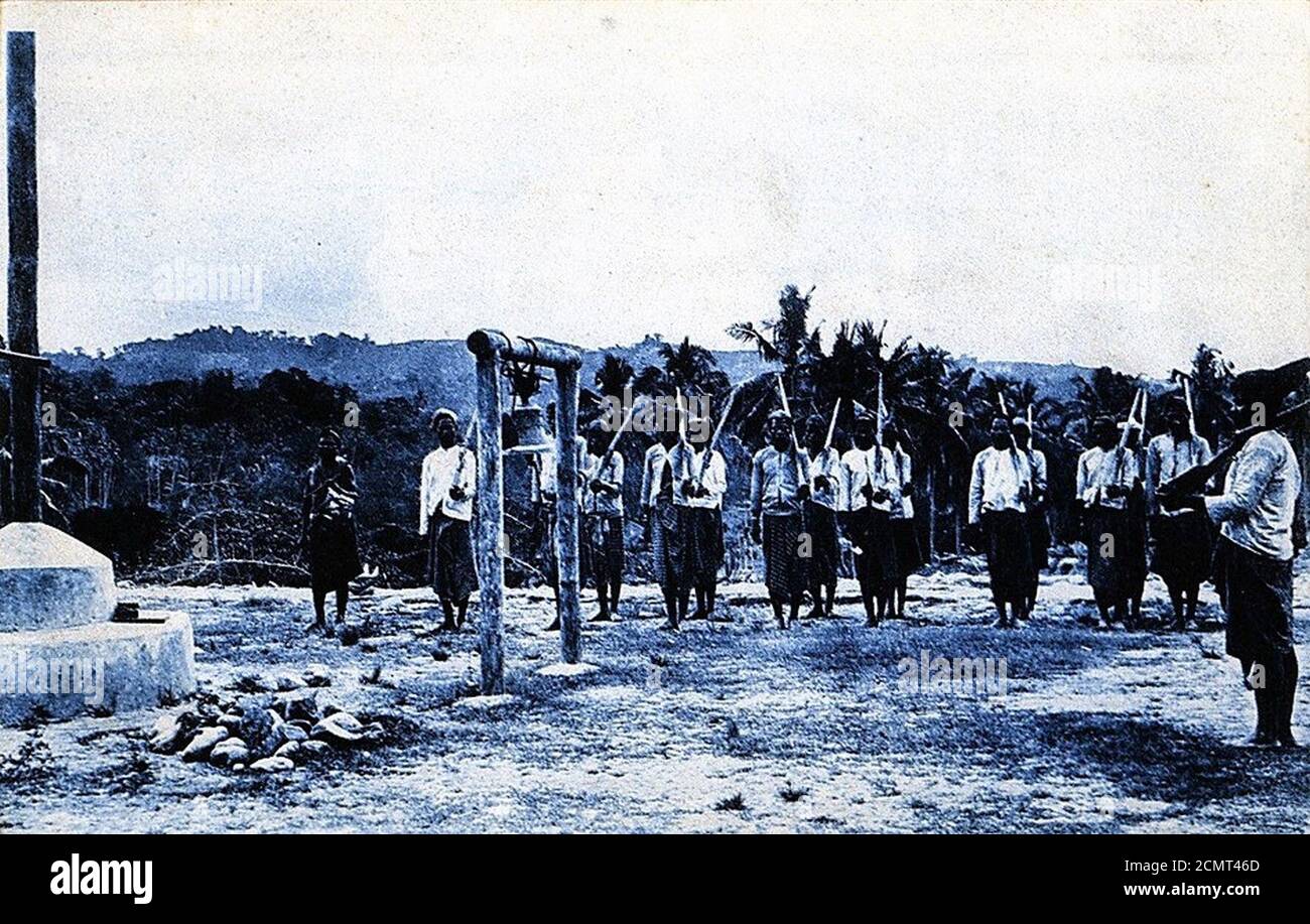JRD - Timor Português – Içando a Bandeira Nacional. Stock Photo
