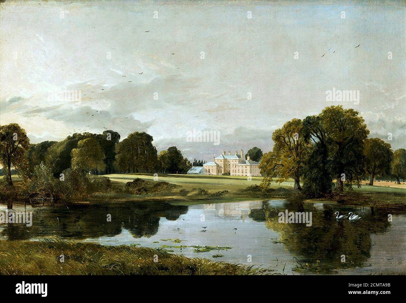 John Constable - Malvern Hall, condado de Warwick, 1821. Stock Photo