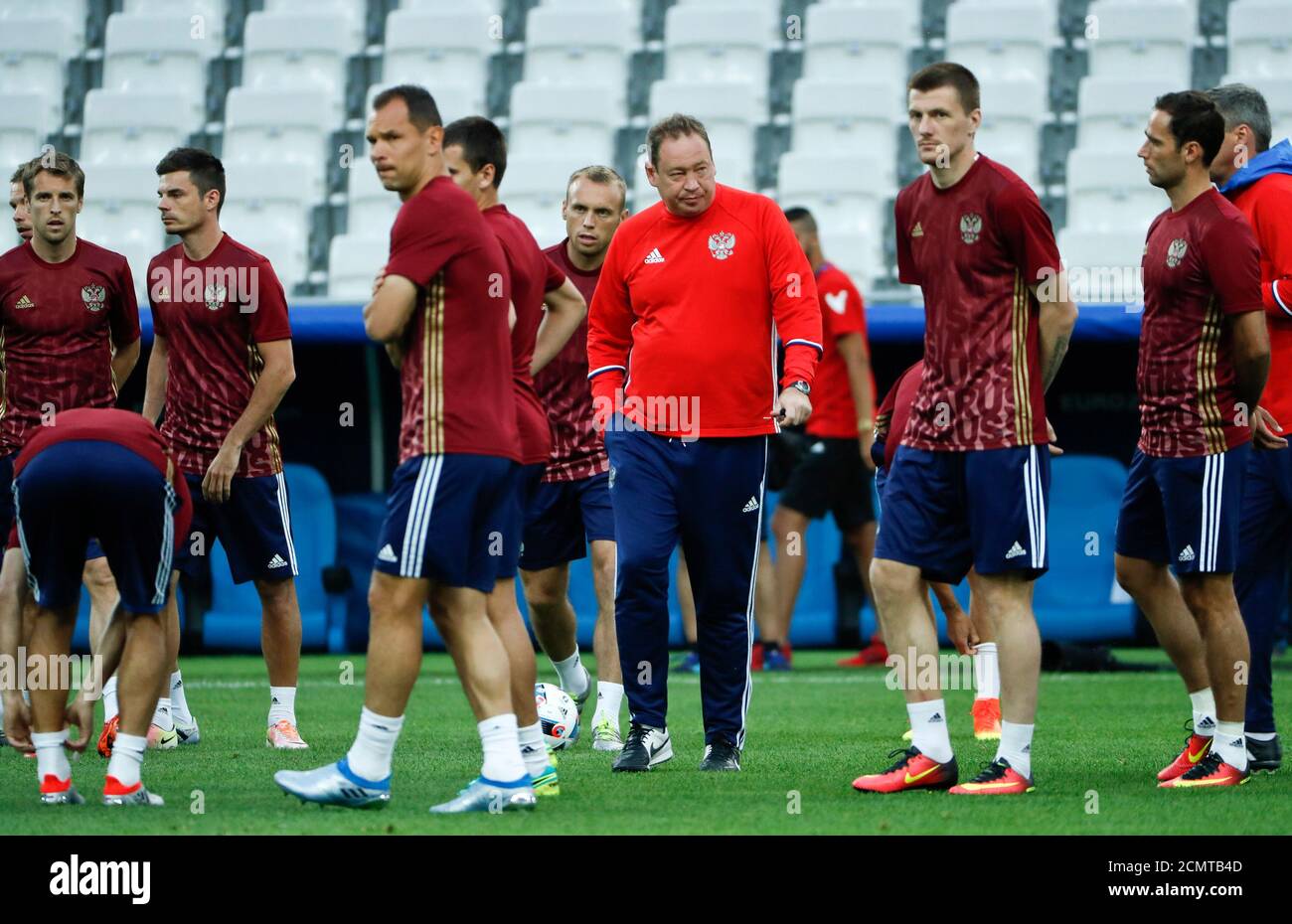 Football Soccer - Euro 2016 - Russia Training Session - Stade Velodrome, Marseille, France - 10/6/16 - Russia's coach Leonid Slutsky.  REUTERS/Eddie Keogh Stock Photo