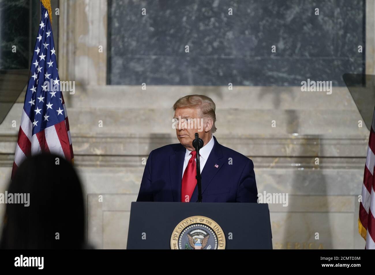 United States President Donald J. Trump makes remarks at the White ...