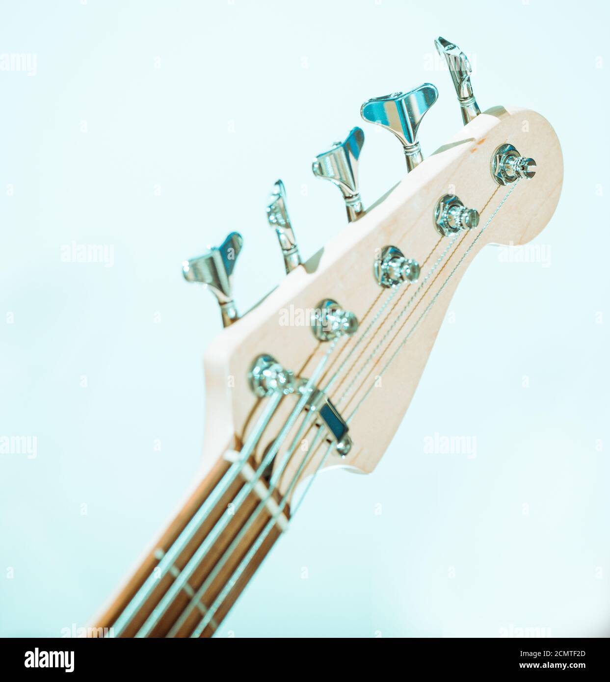 electric guitar strings closeup Stock Photo