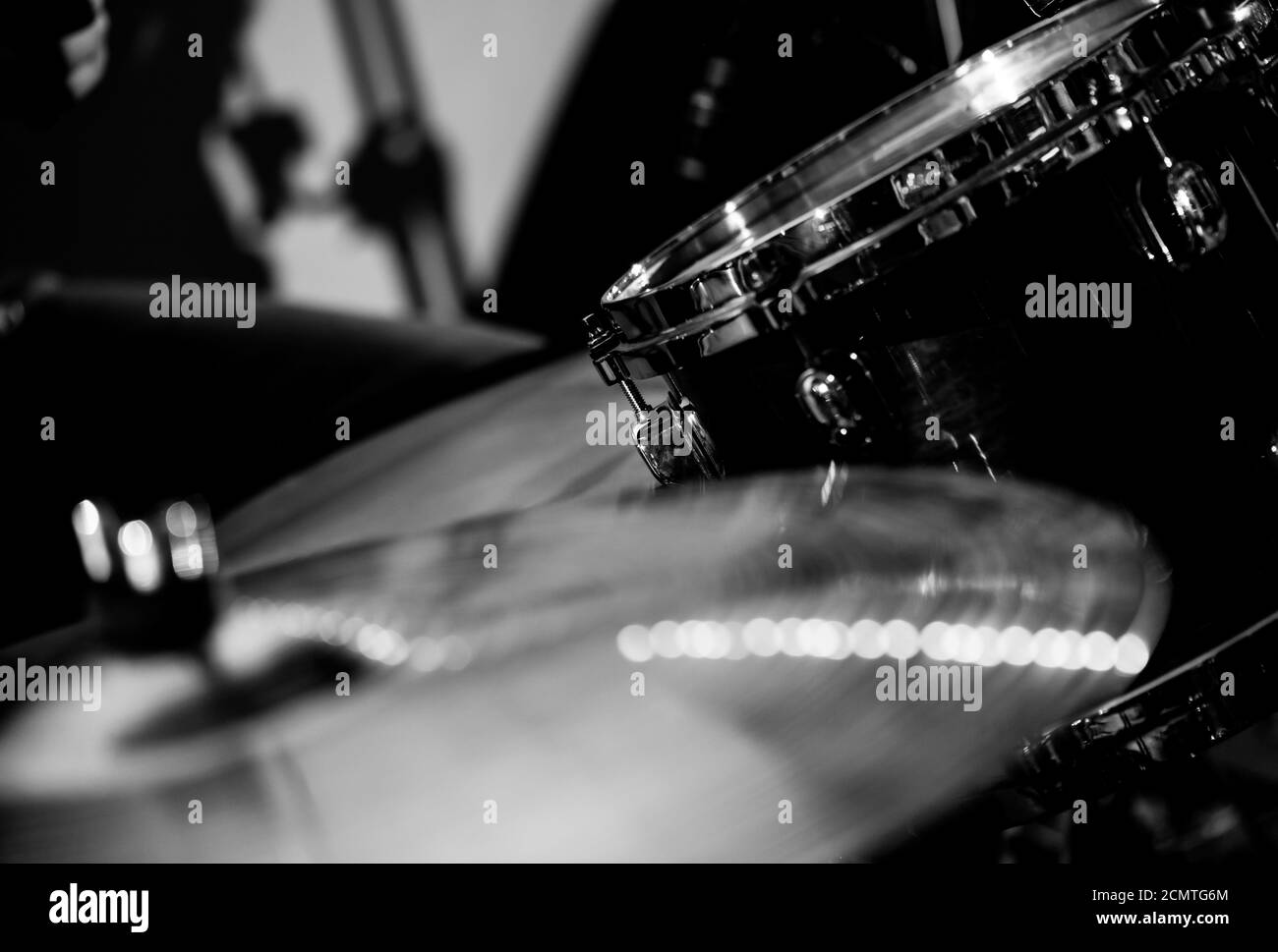 Playing the drums Black and White Stock Photos & Images Alamy