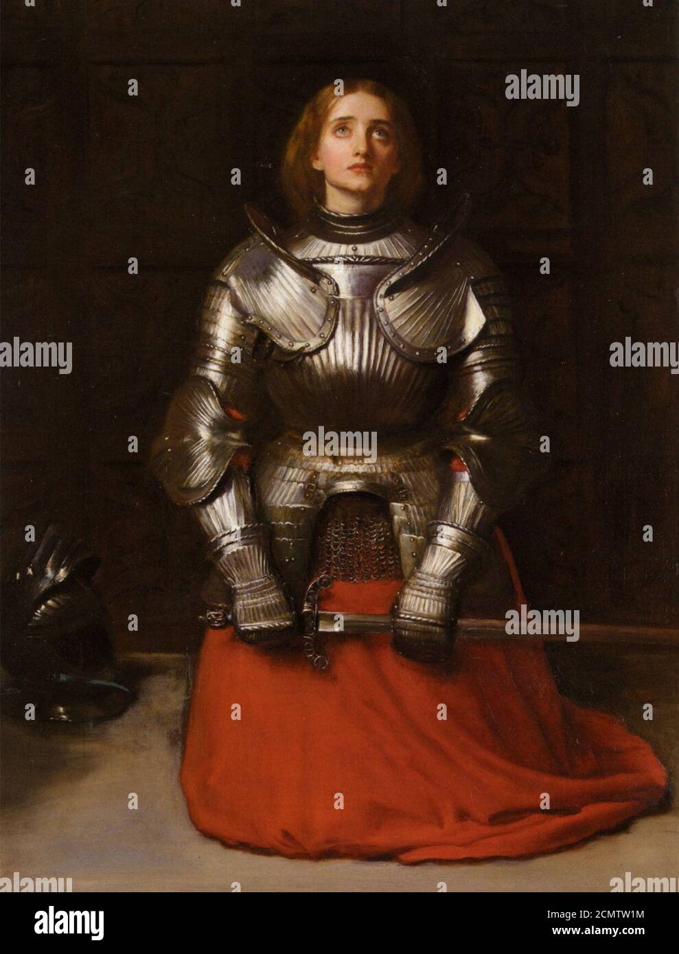 John Everett Millais - Joan of Arc. Stock Photo