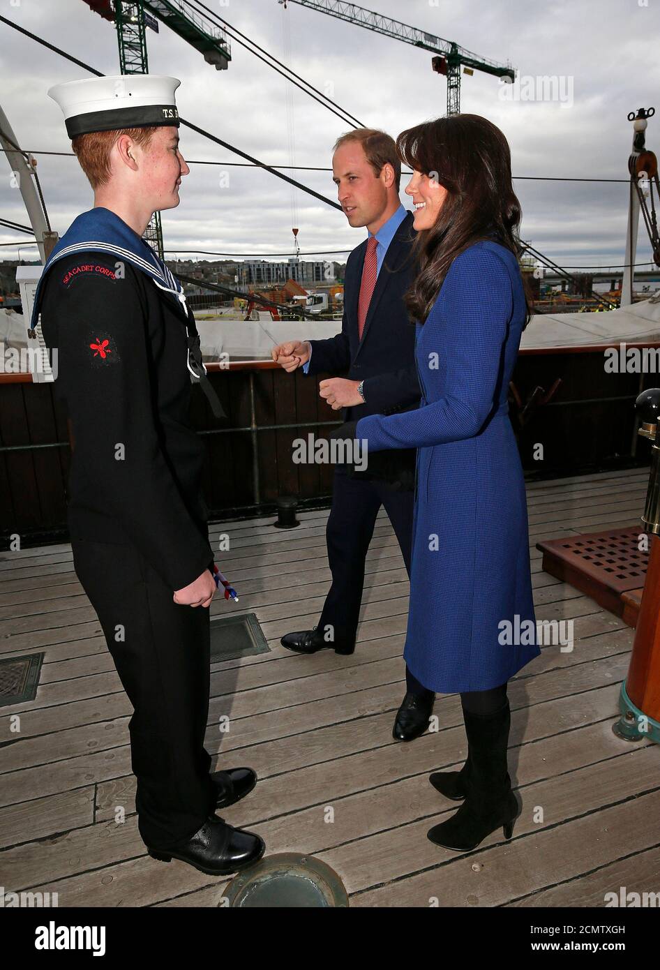 Britain's Prince William and his wife Catherine, Duchess of Cambridge tour the original Royal Research Ship Discovery during their visit to Dundee, Scotland, Britain October 23, 2015.  REUTERS/Danny Lawson/Pool Stock Photo