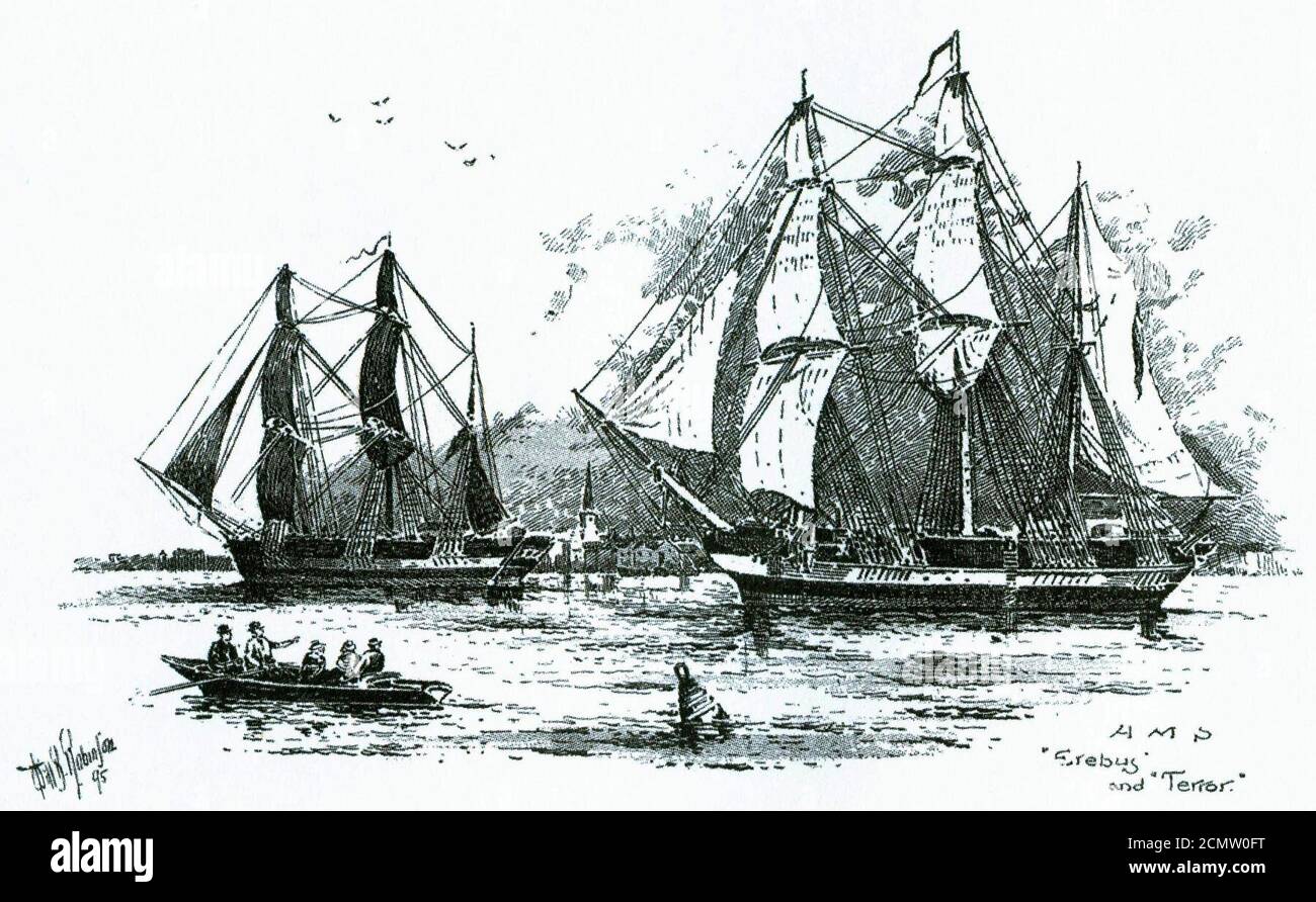 John Franklin-Expedition- 1845- auf der Suche nach der Nordwestpassage Stock Photo