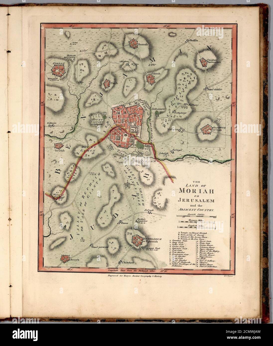 John Melish. The Land of Moriah or Jerusalem and the Adjacent Country