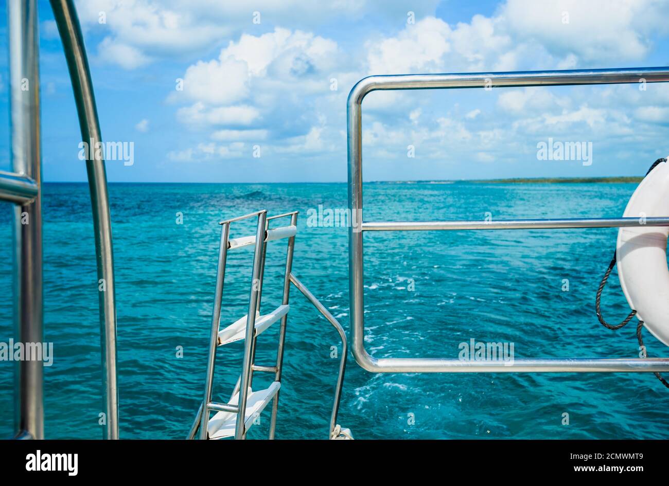 yacht sails on the sea Stock Photo