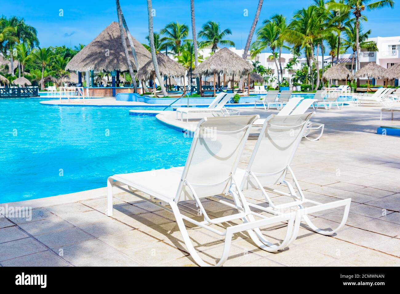 chaise lounge by the pool Stock Photo Alamy