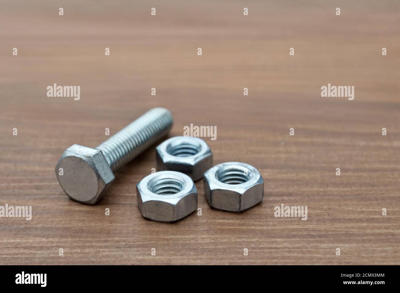 Metal bolt and nuts for construction Stock Photo Alamy