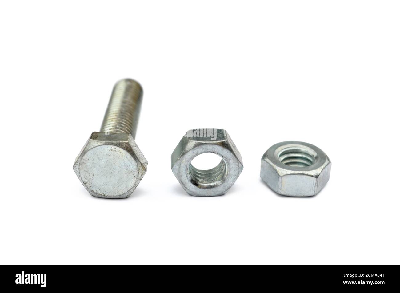 Metal bolt and nuts for construction Stock Photo Alamy