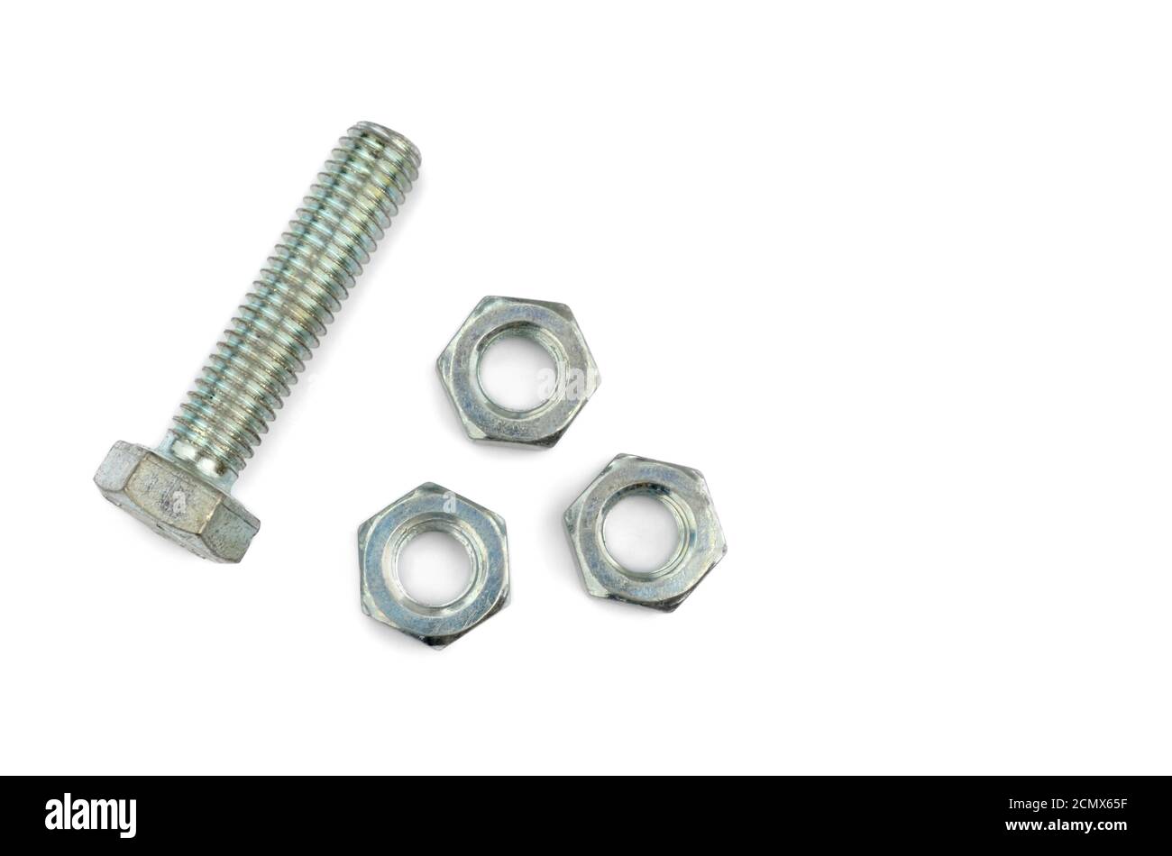 Metal bolt and nuts for construction Stock Photo Alamy