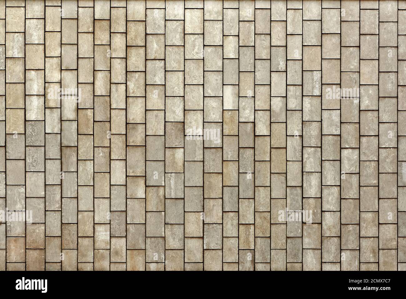 Facing gray tiles as a vintage background Stock Photo