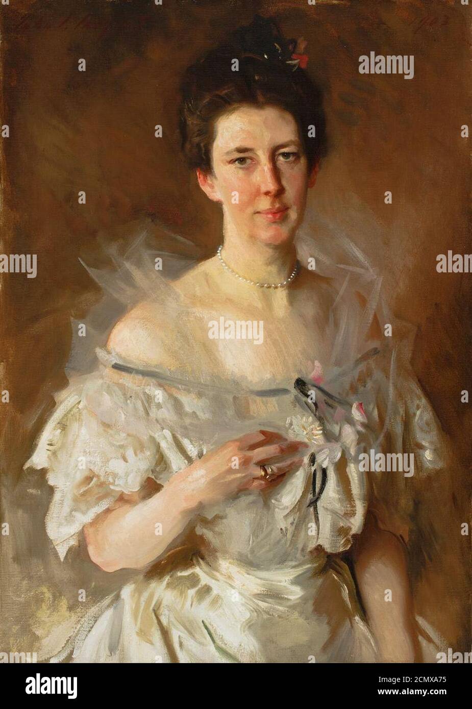 John Singer Sargent - Portrait of Esther Fiske Hammond, Mrs. Gardiner Greene Hammond. Stock Photo