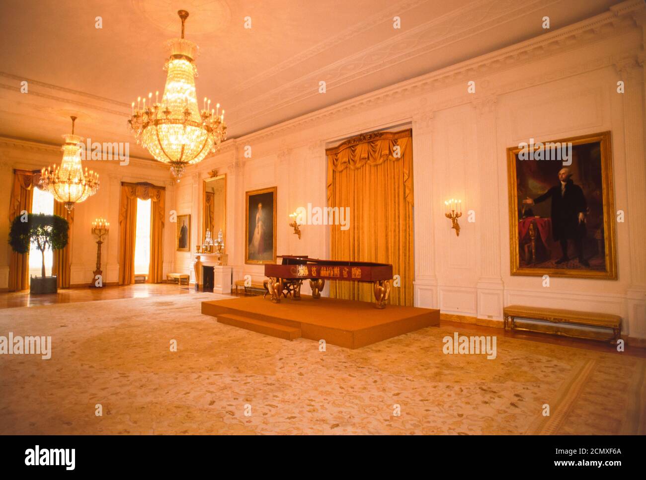 WASHINGTON, DC, USA - The East Room in the White House 1991. Stock Photo