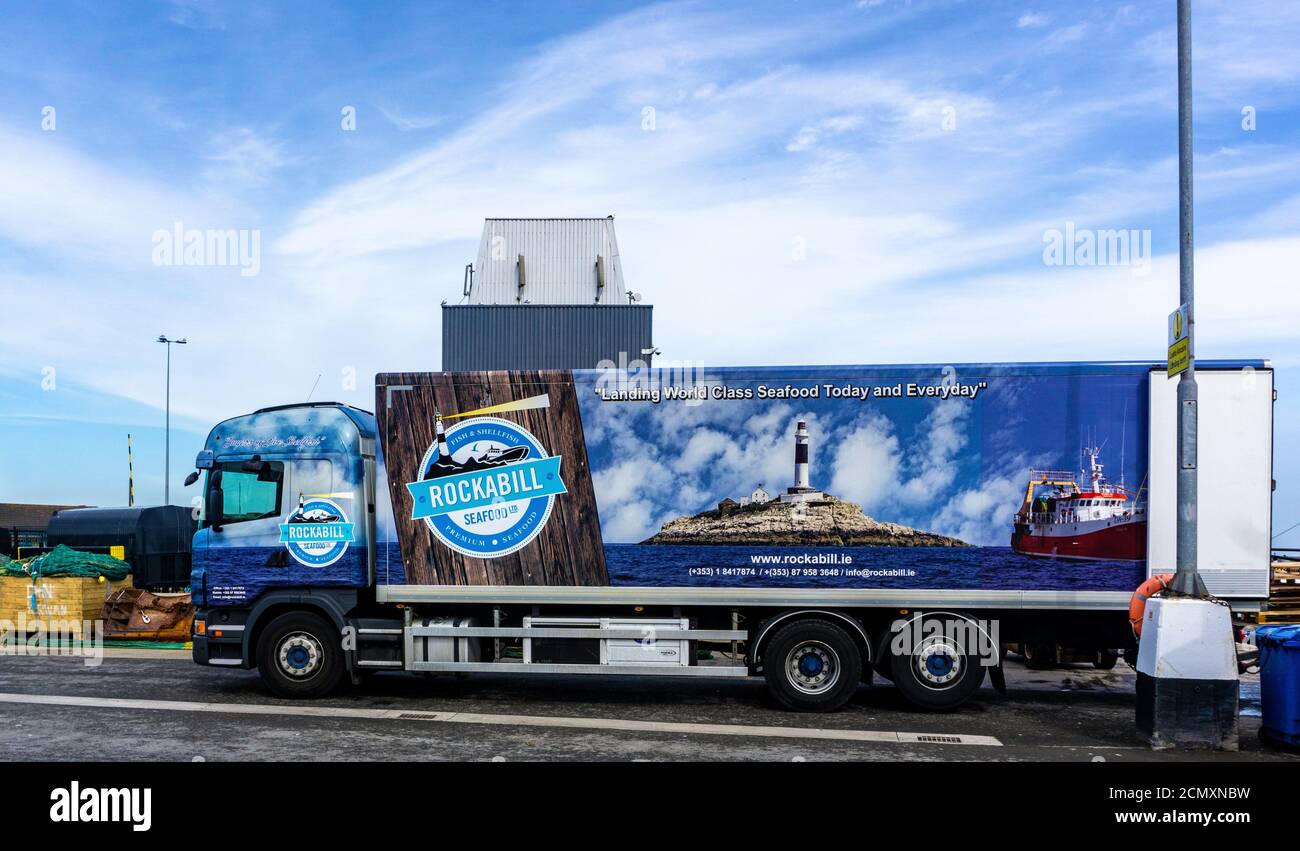 Irish Fish Processors A Rockabill Fish Processors truck loading up in Howth, Dublin, Ireland ...