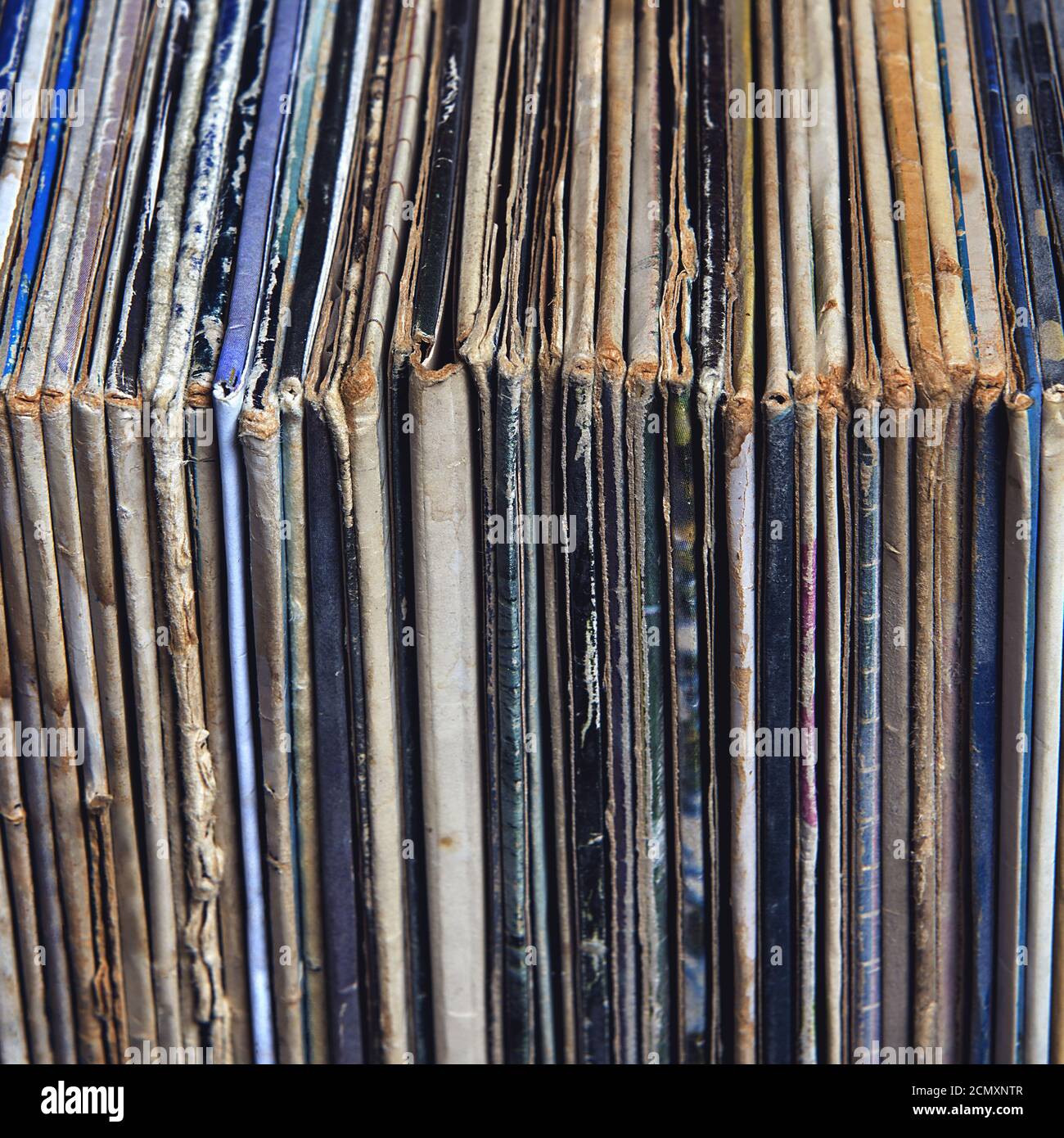 stack of vinyl records in envelopes Stock Photo Alamy